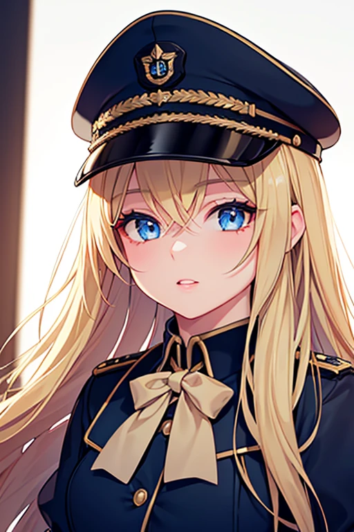 1girl, cute, military ****ta, military cap, ****ta clothes, long blonde hair, blue eyes, full body, detailed face, highly detailed, extremely detailed eyes and face, long eyelashes, beautiful detailed lips, intricate details, detailed skin texture, high quality, 8k, ultra-detailed, photorealistic, professional, studio lighting, vivid colors, cinematic lighting, dramatic lighting, colorful, whimsical,