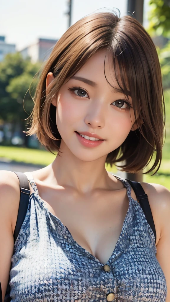 8k,Best Quality,(masterpiece:1.2),(Realistic),(Realistic:1.37),Ultra-high resolution,Female university student 1 person,Droopy eyes,Beautiful teeth alignment, smile,Well-formed fingers,Shinjuku,(((Cute casual clothes))),Big Breasts,Perfect body,Perfect Fingers,Beautiful Skin,Professional Lighting,gravure,Detailed face and skin textures,fine grain,RAW Photos