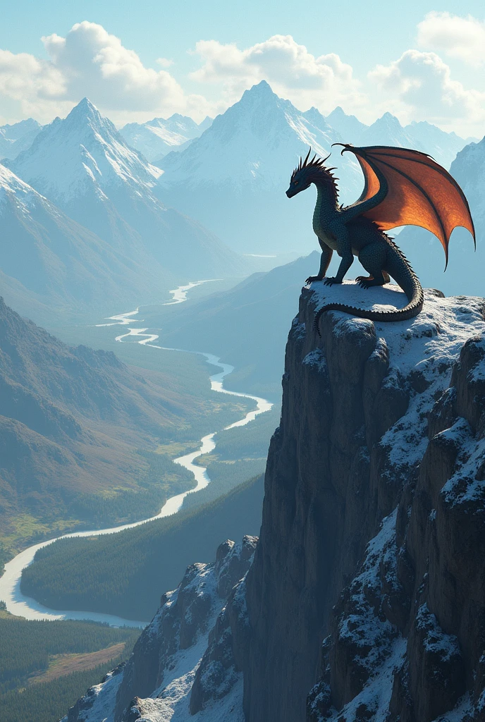((a dragon)) flying over a mountain covered in fog and mist with a sun in the background and a mountain range in the foreground, dragon art, fantasy art, <lora:more_details:1> UnrealisticDream