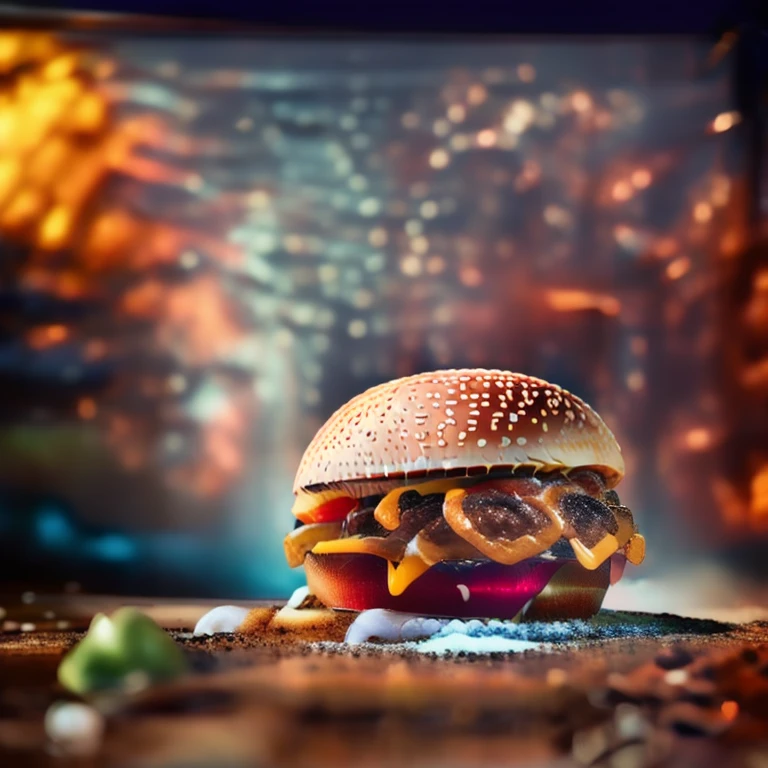 ((Best quality)) Commercial photograph, (burger mid air), (separated ingredients), lettuce, tomato, buns, cheese, sauce, patty, (center of screen) (good composition), (in frame), centered, 8k, 4k, detailed, attractive, beautiful, impressive, photorealistic, realistic, cinematic composition, volumetric lighting, high-resolution, vivid, detailed, stunning, professional, lifelike, crisp, flawless, DSLR, 4k, 8k, 16k, 1024, 2048, 4096, detailed, sharp, best quality, high quality, highres, absurdres