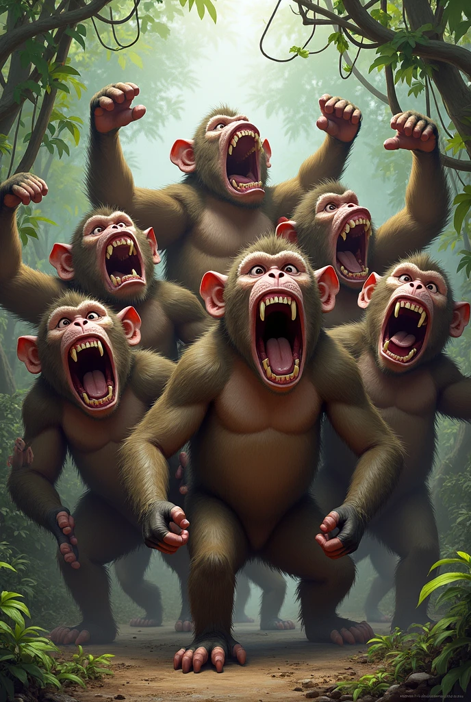 A nude adult woman surrounded by a huge group of male monkeys, Highest quality, figure, masterpiece, Very clear, Extremely detailed CG, 8k, masterpiece with attention to detail, Highest quality, Official Art, Ultra Clear, Very detailed, High resolution, Detailed mature adult woman, Very detailedな目と顔, Beautiful fine details, ((((Completely naked))), Full nudity, (Beautifully shaped big breasts)))),(( (Beautifully shaped huge boobs)))),( ( ( 完全なFull nudity)), ((Slim and big boobs)))),((Huge blonde sexy mature adult woman)),(Lustrous fair skin)))), skinny, (((Sexy smile))),Ecstatic smile、A very charming smile、blush、Very red cheeks、blush頬、Very heavy makeup、long bangs that hide the eyes,、Blonde hair with pink tips、Blonde multicolored hair color、（（（ lots of heartマーク, heart, heartマーク）））, Looking at the audience, Look forward, (((Slender Super Large)), Perfect Style, (((Seduce))), Emphasized, Crotch Emphasis, Sitting, So many hands squeezing her breasts、So many hands touching her breasts、bedroom、(((Clear blue sky)))、 (((Surrounded by a large number of crowded male monkeys)))), ((Packed with so many super-masses of male monkeys)), ((He is seen surrounded by a large group of male monkeys.)), (((He is surrounded by a massive group of male monkeys, so densely packed that they fill the entire space.))), ( In the background, a large group of male monkeys are crowded together, filling the entire screen.), A huge group of male monkeys swarming in all directions, At the top, a group of giant male monkeys, end, about, He is surrounded by a group of male monkeys so densely packed together that there is no space between them., (((A huge group of male monkeys fills the entire area.)), (Surrounded by a large number of crowded male monkeys)))), (( Many male monkeys in groups)), ((He is seen surrounded by a large group of male monkeys.)), (((Surrounded by a horde of male monkeys so densely packed that they filled the entire space.))), (In the background, a large group of male monkeys are crowded together, filling the entire screen.), A huge group of male monkeys swarming in all directions, A huge group of densely packed male monkeys, Down, about, He is surrounded by a group of male monkeys so densely packed together that there is no space between them., ((A huge group of male monkeys occupying the entire area)), ((A huge group of male monkeys crowding together)), ((Surrounded by a large group of male monkeys)), (Surrounded by a horde of male monkeys so densely packed that they filled the entire space.))), ( In the background, a large group of male monkeys are crowded together, filling the entire screen.), A huge group of male monkeys swarming in all directions, A huge group of male monkeys crowded at the summit, end, about, He is surrounded by a group of male monkeys so densely packed together that there is no space between them.