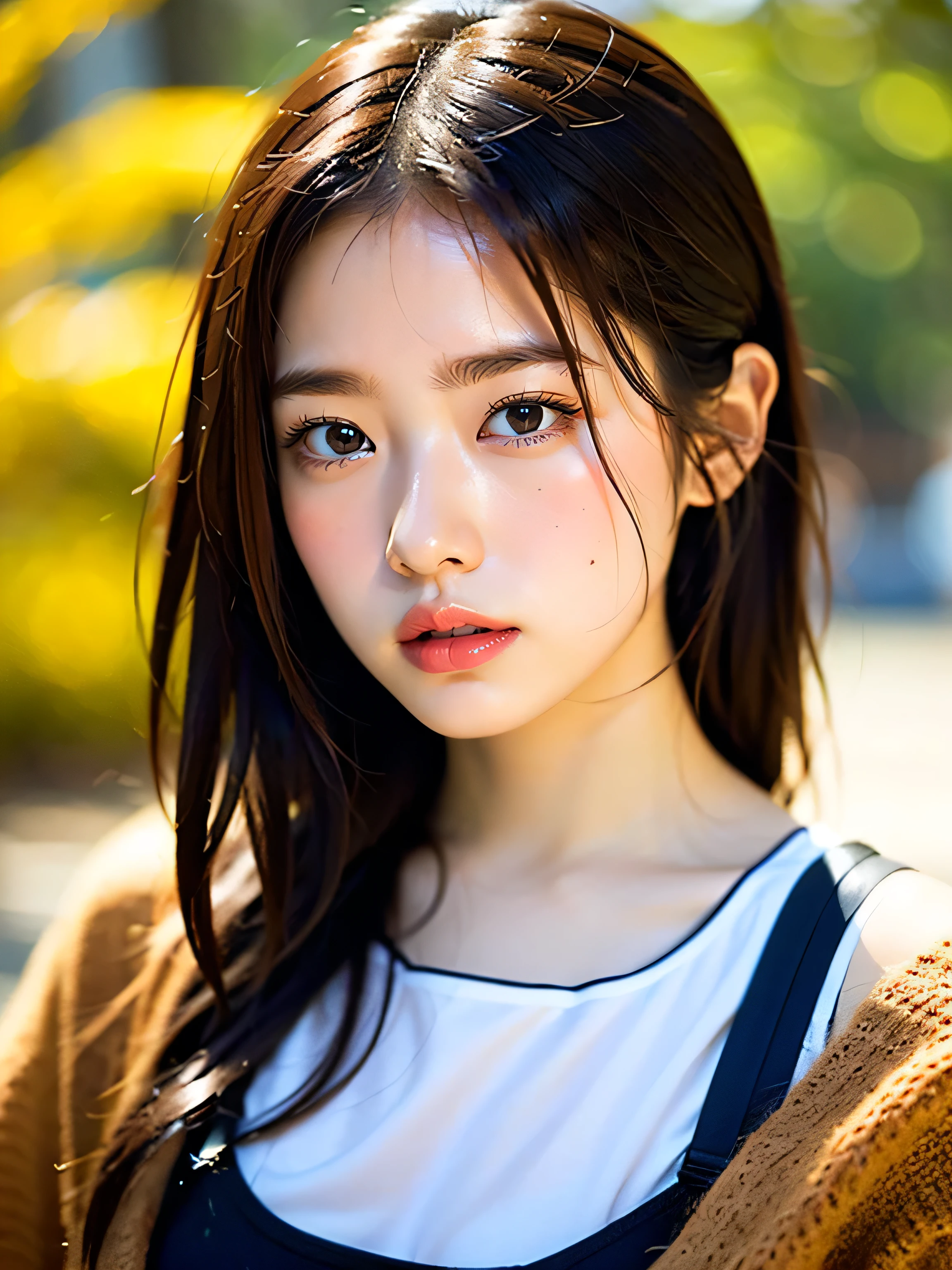 ((highest quality)), (be familiar with), beautiful girl, Japanese girl, one person, no cut, Slender, baby face, Photo like, Cosplayer, outdoor, Autumn Clothes, chiaroscuro, ((masterpiece)), 16k, textured skin, super detail