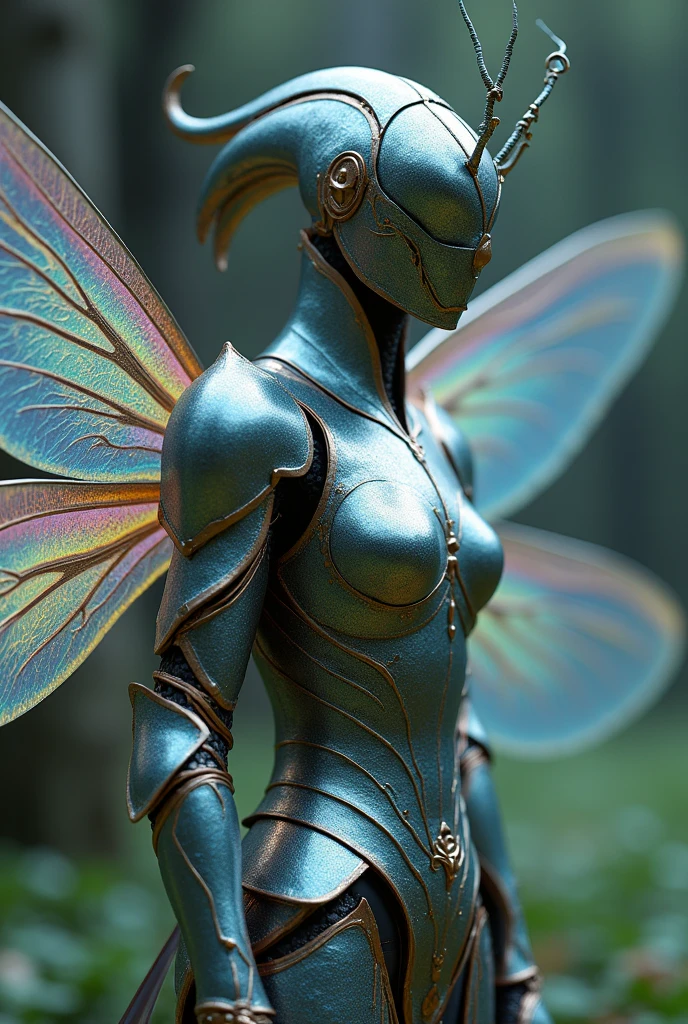 Nude full body shot from behind showing wings attached to a beautiful back of the cyborg with brown hair, intricate, elegant, highly detailed, majestic, digital photography, wings attached to the back, art by artgerm and ruan jia and greg rutkowski surreal painting gold butterfly filigree, broken gsterpiece, sidelighting, finely detailed beautiful nightmare:1.2), hdr, god rays, ray tracing, Realism, best quality, 16k, highres, textured skin, super detail, shot from behind.