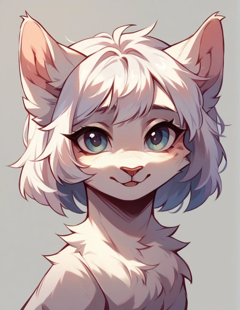 A cat with blue eyes and white eyes