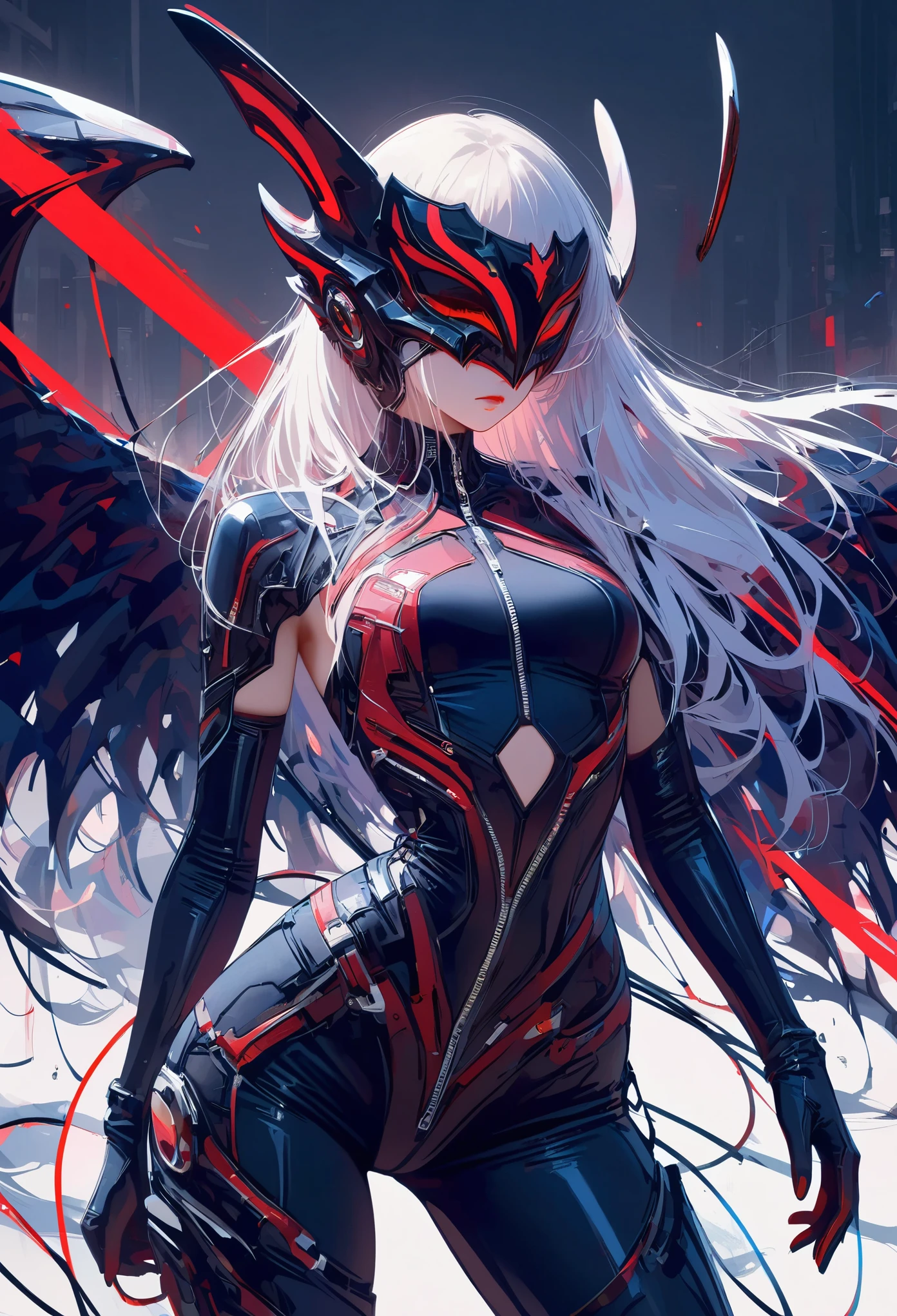 Black,chiaroscuro, Ray tracing, movie lighting, cowboy shooting, 8K, Yes, Super details, precise, best quality, Award-winning, Award-winning, A High resolution, masterpiece, high detail,guweiz on artstation pixiv, Popular topics on artstation pixiv, 详细的number概念艺术, author:Yang Jie, 2. 5D CGI anime fantasy artwork,ultra high definition,8K ,Realistic skin texture,chiaroscuro, Ray tracing, movie lighting, 8K, Yes, Super details, precise, best quality, Award-winning, Award-winning, A High resolution, masterpiece, high detail,in the snow,Clear,masterpiece, best quality, 8K, number, 1 girl, alone, stand up, hair accessories, Red eyes, Heartless expression, Blood stained mechanical parts, electric wire, cable, failure effect, scary, Science fiction, futuristic, The background inside is darker, neon lights, cyberpunk characters, surreal, Strange, Disturbing, spine-chilling, scary, western metal,Red eyes,发Black,Black色長手套,Jumpsuits,leggings,Highlight her graceful figure,将整个身体包裹stand up,symbiont,((Raised sexy)),Rompers,Red eyes,Venom Possession,发Black,Black色長手套,Jumpsuits,Black色一件,Blood-red eyes,best quality, High resolution, super detailed, Vivid textures, mask, Bangs,wear socks,tears,被Black色粘液覆盖