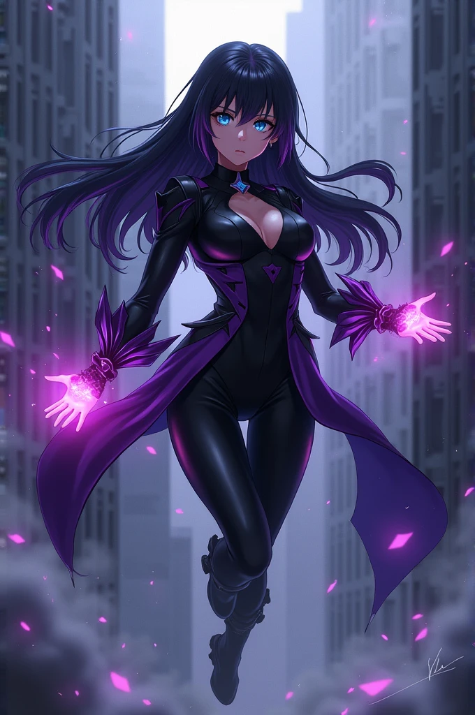 Thanos woman surprise，Standing，full-body shot，