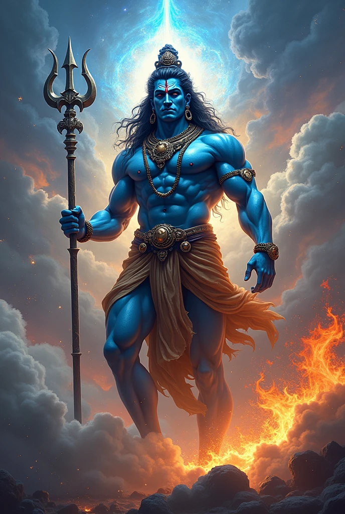 A cartoonist AI image of lord MAHADEV