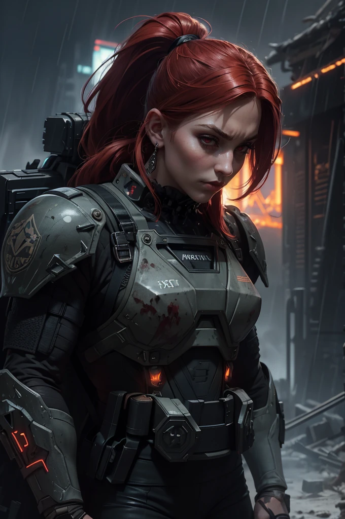 Postapocalyptic combat scene with a Beautiful hyperrealistic photograph of cute Young woman (((with Runic tattoos as a Combat Medic))), ((dirty face Blood splattered)), (((wearing Black Assault mecha armor, combat harness, Neon highlights, holding a assault rifle))) Short Blonde Dreadlocks, combat pose, (((Tending to Injured Soldiers))), exterior of Destroyed building, Fires, Smoke, debris, Camo netting, Ammo Boxes, Rain, Stormy, Wet, abstract beauty, near perfection, burning scene in the background, the forest is on fire, winner of the year's best photo, the world on fire, post-apocalyptic hellscape military photography, photo epic of the year, fire on the horizon, epic cinematic shot, pure form, intricate detail, 8k post-production, High resolution, super Detail, trending on ArtStation, sharp focus, studio photos, intricate detail, Very detailed, By Greg Rutkowski,a 1girl, 20years old, хмурая, (Appearance in the style of cyberpunk: Red hair gathered in a ponytail, Tactical Points, Combat black jumpsuit made of kivlar, In the hands of two sharp swords), against the backdrop of destruction and corpses of enemies, city  of the future, ultradetail, hyper realisitc, proportionally, Composition in the center, full length,Postapocalyptic combat scene with a Beautiful hyperrealistic photograph of cute Young American woman with Runic tattoos, ((dirty face Blood splattered)), (((wearing full heavy mecha armor, combat harness, Neon highlights))) Short Red Dreadlocks, combat pose, (((Holding on to the side of a combat Sci-Fi Combat helicopter))), exterior of Destroyed building, Fires, Smoke, debris, Camo netting, Ammo Boxes abstract beauty, near perfection, pure form, intricate detail, 8k post-production, High resolution, super Detail, trending on ArtStation, sharp focus, studio photos, intricate detail, Very detailed, By Greg Rutkowski,Human female character, with long black hair, eye white, white skin color, not very feminine black fighting clothes.
