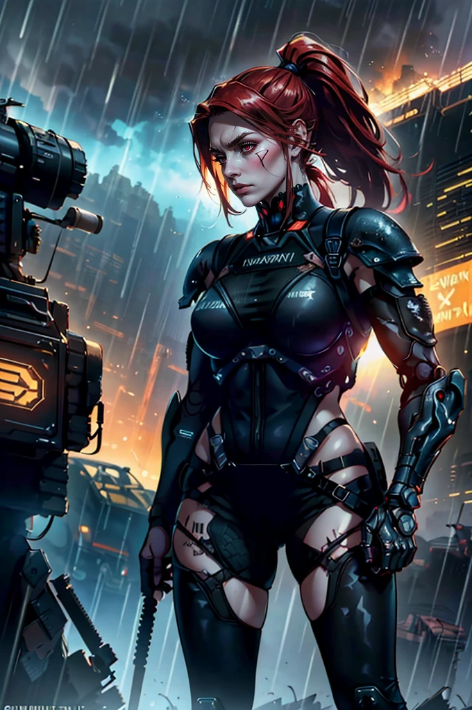 Postapocalyptic combat scene with a Beautiful hyperrealistic photograph of cute Young woman (((with Runic tattoos as a Combat Medic))), ((dirty face Blood splattered)), (((wearing Black Assault mecha armor, combat harness, Neon highlights, holding a assault rifle))) Short Blonde Dreadlocks, combat pose, (((Tending to Injured Soldiers))), exterior of Destroyed building, Fires, Smoke, debris, Camo netting, Ammo Boxes, Rain, Stormy, Wet, abstract beauty, near perfection, burning scene in the background, the forest is on fire, winner of the year's best photo, the world on fire, post-apocalyptic hellscape military photography, photo epic of the year, fire on the horizon, epic cinematic shot, pure form, intricate detail, 8k post-production, High resolution, super Detail, trending on ArtStation, sharp focus, studio photos, intricate detail, Very detailed, By Greg Rutkowski,a 1girl, 20years old, хмурая, (Appearance in the style of cyberpunk: Red hair gathered in a ponytail, Tactical Points, Combat black jumpsuit made of kivlar, In the hands of two sharp swords), against the backdrop of destruction and corpses of enemies, city  of the future, ultradetail, hyper realisitc, proportionally, Composition in the center, full length,Postapocalyptic combat scene with a Beautiful hyperrealistic photograph of cute Young American woman with Runic tattoos, ((dirty face Blood splattered)), (((wearing full heavy mecha armor, combat harness, Neon highlights))) Short Red Dreadlocks, combat pose, (((Holding on to the side of a combat Sci-Fi Combat helicopter))), exterior of Destroyed building, Fires, Smoke, debris, Camo netting, Ammo Boxes abstract beauty, near perfection, pure form, intricate detail, 8k post-production, High resolution, super Detail, trending on ArtStation, sharp focus, studio photos, intricate detail, Very detailed, By Greg Rutkowski,Human female character, with long black hair, eye white, white skin color, not very feminine black fighting clothes.
