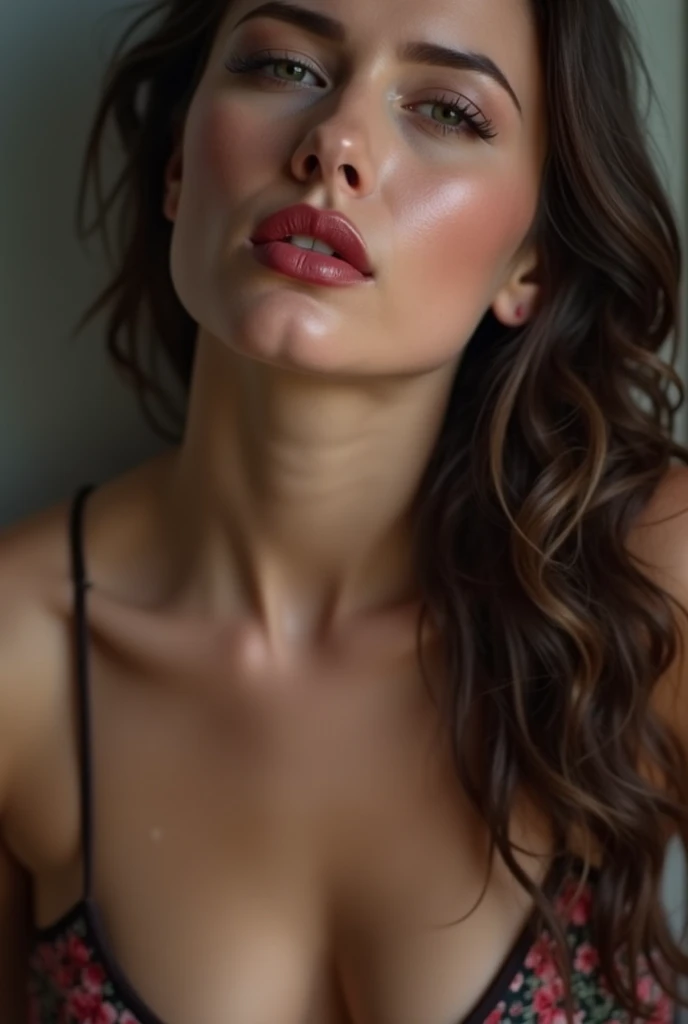 masterpiece, revealing clothes, (illustration), ((2 people)), skin, (long hair), desire, passion, The mascara was running, Beautiful, BDSM, Sex toys, close-up, (Large background), Small facial details, gasped, Cinematic lighting, (depth of field), uhd, (upper body), Black background