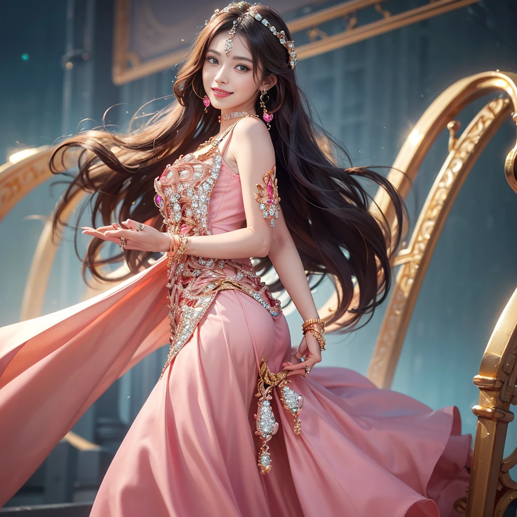 32k（masterpiece，HD，Ultra HD，32k）Purple pink flowing long hair，The gold jewelry area in the back room，king girl ，Rusty Copper Dragon Amulet （realistically：1.4），python pattern robe，Purple pink tiara，snowflakes dancing，The background is very pure，Hold your head high，worthy of pride，Look at people through nostrils， high resolution， detail， RAW photos， Sharp Re， Nikon D850 film photo by Jefferies Lee 4 Kodak Portra 400 camera F1.6 guns, colorful, Ultra-realistic and vivid textures, dramatic lighting, Unreal Engine Art Station Trend, Sinest 800，Hold your head high，worthy of pride，Look at people through nostrils，arrogant，snowflakes dancing，snowflakes dancing，snowflakes dancing，snowflakes dancing，Impeccable，( Reasonable design, clear lines, HD definition,best quality, Very detailed, masterpiece, official art, movie lighting effects, 4K )
