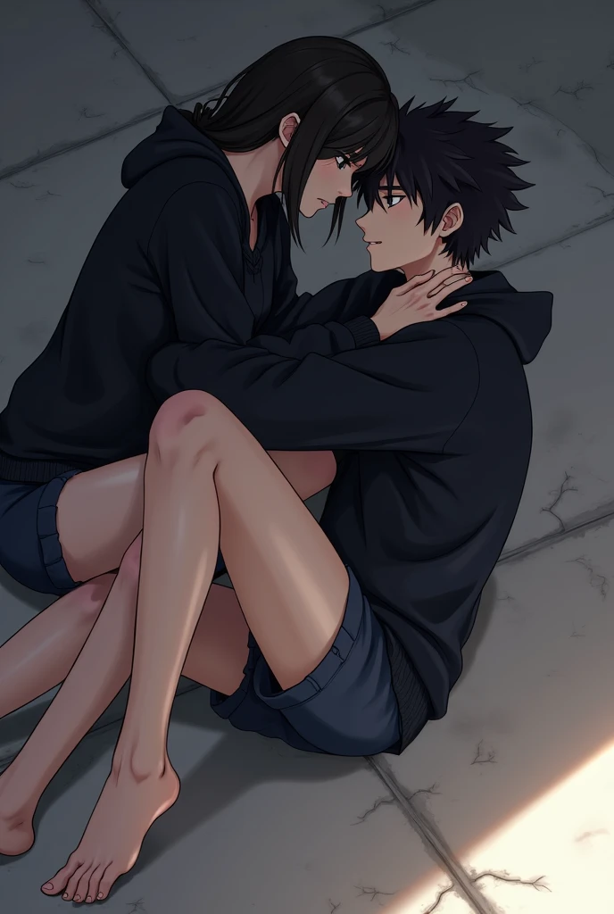 Suguru Geto from jujutsu kaisen female version with satoru gojo kissing
