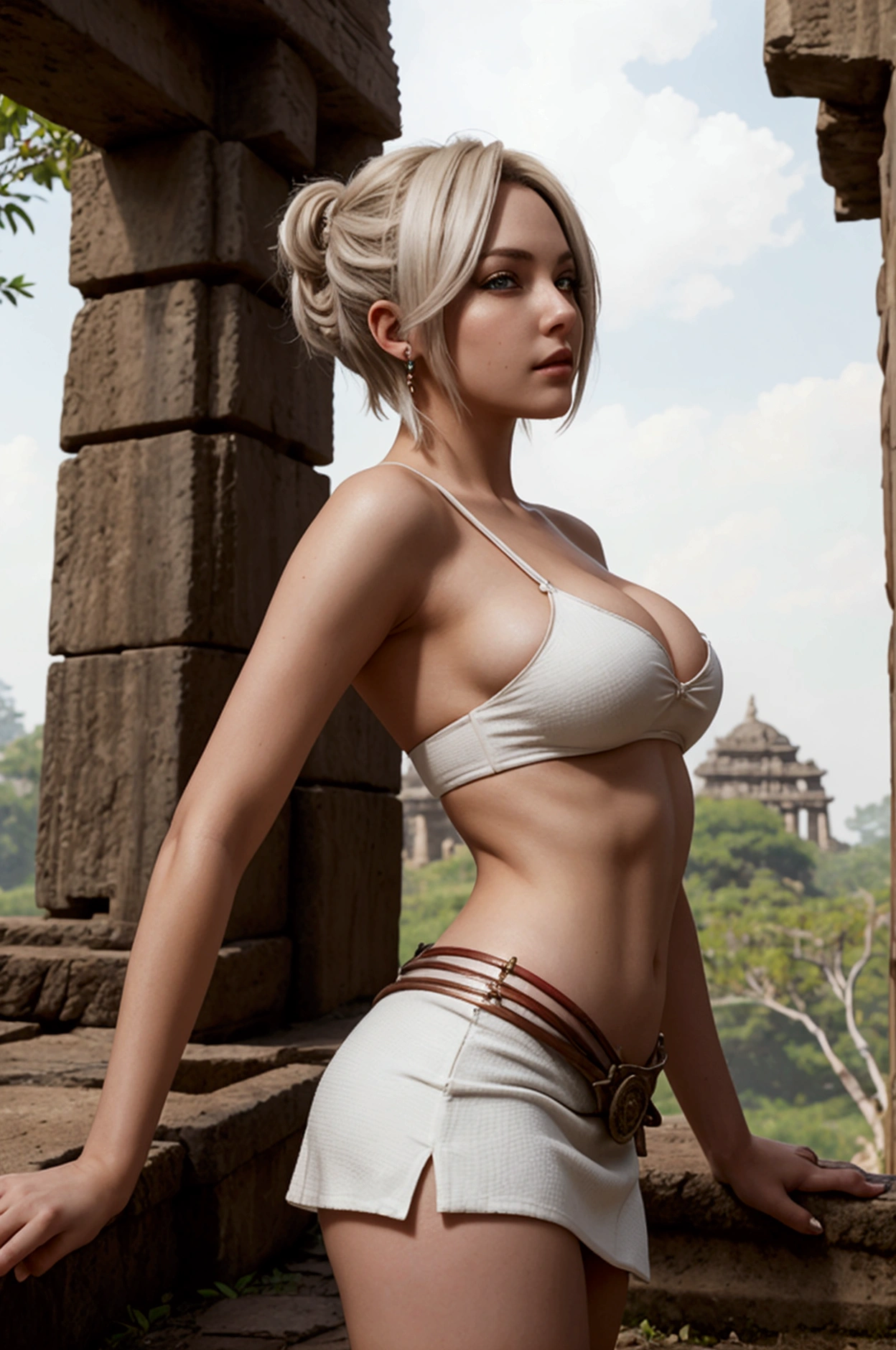 Siri (witcher_3), masterpiece, best quality, blue eyes, sheer micro bikini, sheer micro bikini, 1girl, areola, watching viewer, {{{crotch}}