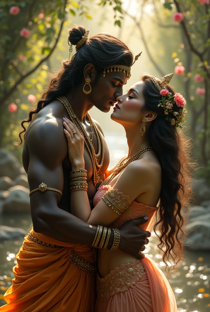 Make a man that kiss a Indian girl
