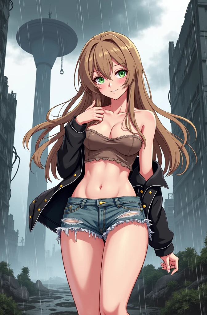 SEXY GIRL TEEN bikini posing in the middle of the street., sexy girl with shorts, , Glamorous , pretty face
