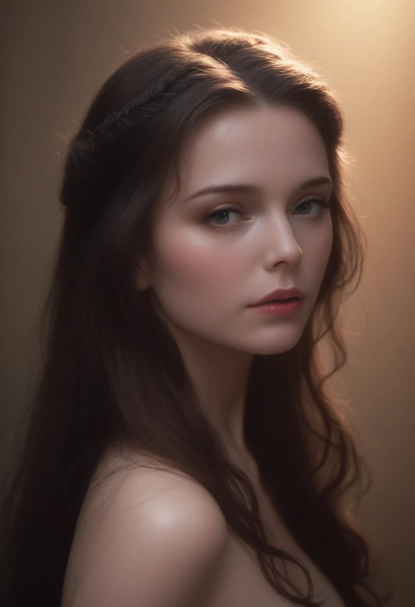 portrait of a woman_fatal, long_hair, realism