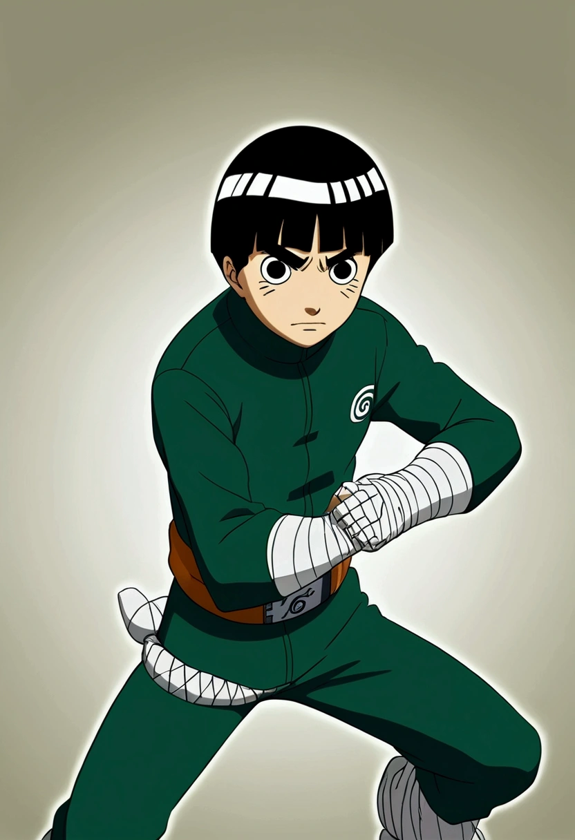 Rock Lee in Naruto, rocklee, fight pose, Wrap the straps around your hands, source anime style.
(best quality, masterpiece, photorealistic), very aesthetic, perfect composition, intricate details, ultra-detailed, vivid colors