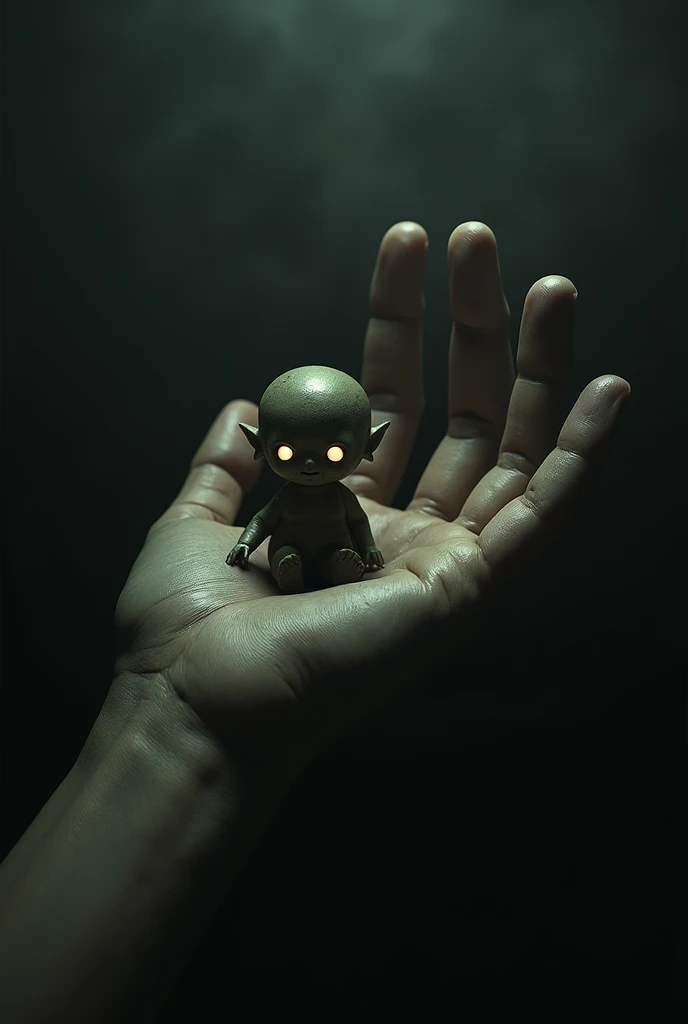 Evil doll with ouija board