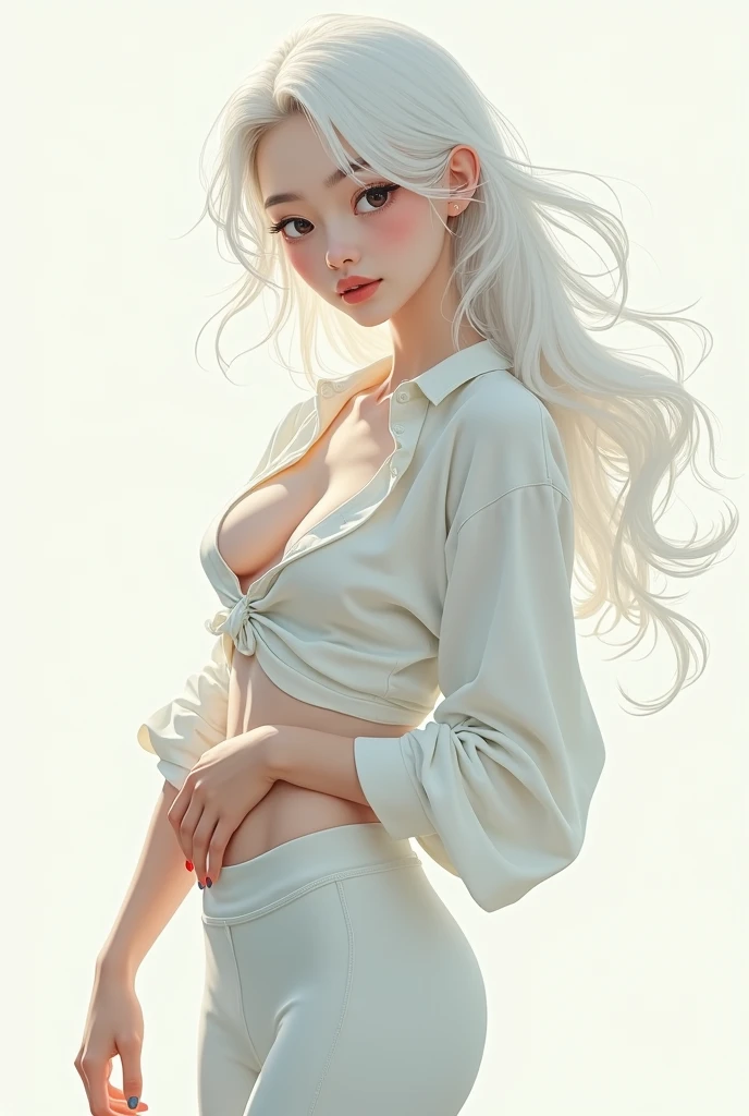 ((Best quality)), ((masterpiece)), (detailed), ((perfect face)), ((halfbody)) 1 boy white hair sitting on a sofa shirtless wearing jeans kissing 1 girl sitting on his lap with long black hair wearing a bra and mini skirt eyes closed, kissing 