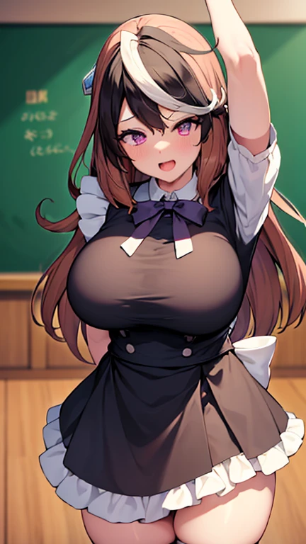 ((maid)), ,8k,(masterpiece:1.3),(best quality:1.3),(anime artwork:1.3),(ultra detailed),breasts, cum, nipples, penis, open mouth, ahegao,(un censored), 1girl, breasts, (large breasts:1.6),black_hair, 1boy,nipples, standing, nude, hetero, solo_focus, indoors, sex, from_side, bent_over, sex_from_behind, doggystyle,, hanging_breasts, classroom, (maid cafe),standing_sex, torso_grab,(looking at viewer),