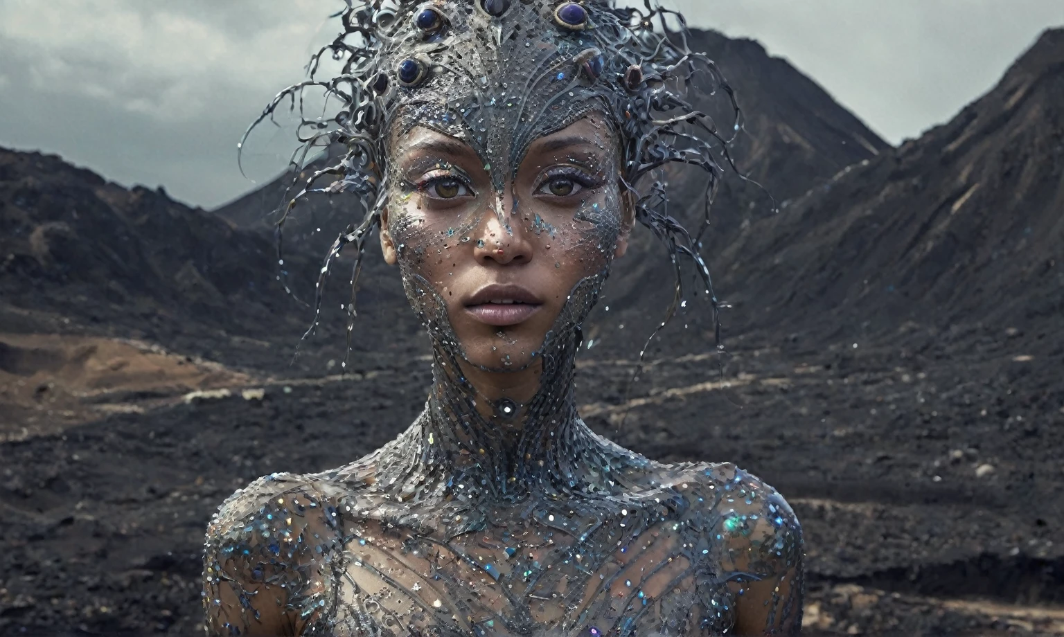 cinematic still ral-chrome ((liquid metal girl)) is dripping in Mercury, (chrome forest) . emotional, harmonious, vignette, 4k epic detailed, shot on kodak, 35mm photo, sharp focus, high budget, cinemascope, moody, epic, gorgeous, film grain, grainy, ral-chrome ((liquid metal girl)) is dripping in Mercury, (chrome forest), intricate, elegant, highly detailed, wonderful quality, dramatic light, sharp focus, attractive, clear aesthetic, very inspirational, cute, elaborate, appealing, translucent, full bright background, fine detail, depicted, deep vivid colors, cinematic, epic, stunning, gorgeous, great composition, professional