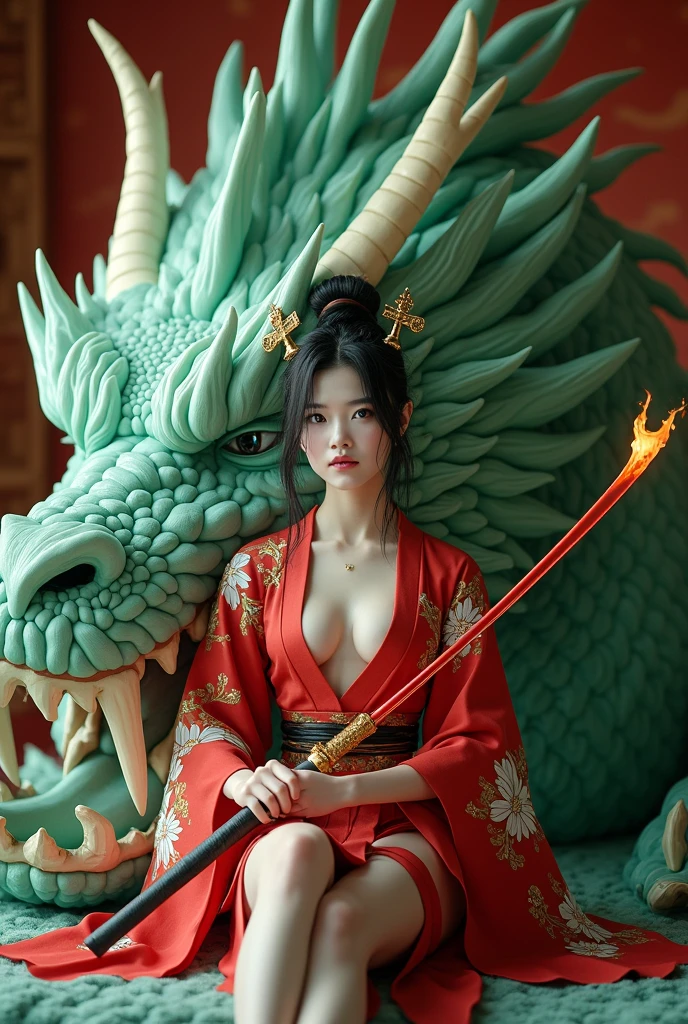 (Heavy breasts)、highest quality、masterpiece、overtake高解像度、(金Dragon Armor)、(((big breasts)))、Dragon Armor、(((detailed micro bikini)))、(wearing a beautiful crown)made of gemstones)、(Photorealsitic:1.4)、Raw photo、1 girl、(((random hair))、(((take various poses)))、glowing skin、(((chinese dragon)))、Complex and gorgeous hair ornaments、(Looks like a gorgeous jewelry necklace)、(full body angle)、(fight a big dragon)、(metalビキニ背景)))、(waterfall)、ancient ruins cliff)、((overtake)realistic details))、Portrait、global illumination、(sexy pose)、shadow、octane rendering、、8K、ultra sharp、big breasts、Raw skin exposed in the cleavage、metal、intricate ornamental details、japanese details、very intricate details、realistic light、 CG Society Trenlow Eyes、Eyes shining towards the camera、Toostock、(full body angle)、(veil)、
