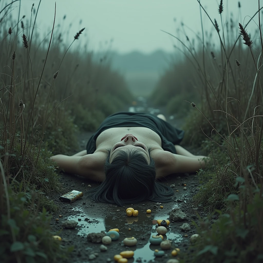 Imagine 😀, 35mm film photography, whole body, Uma Barbara Palvin caucasiana Kalea com o corpo amarrado com farpas, bloody, bleeding, pale, sadist, barbed wire, Kale, sultry body, big boobies, Raby, perspiring, in a puddle of bloody mud on the swamp, Kale, sultry body, big boobies, no twilight, fog, beleza sinistra, slaave, (details Intricate:0.9), (HDR, hyperdetailed:1.2), CRU, Sony Alfa A9 II, 24-105mm f/4, HDR,