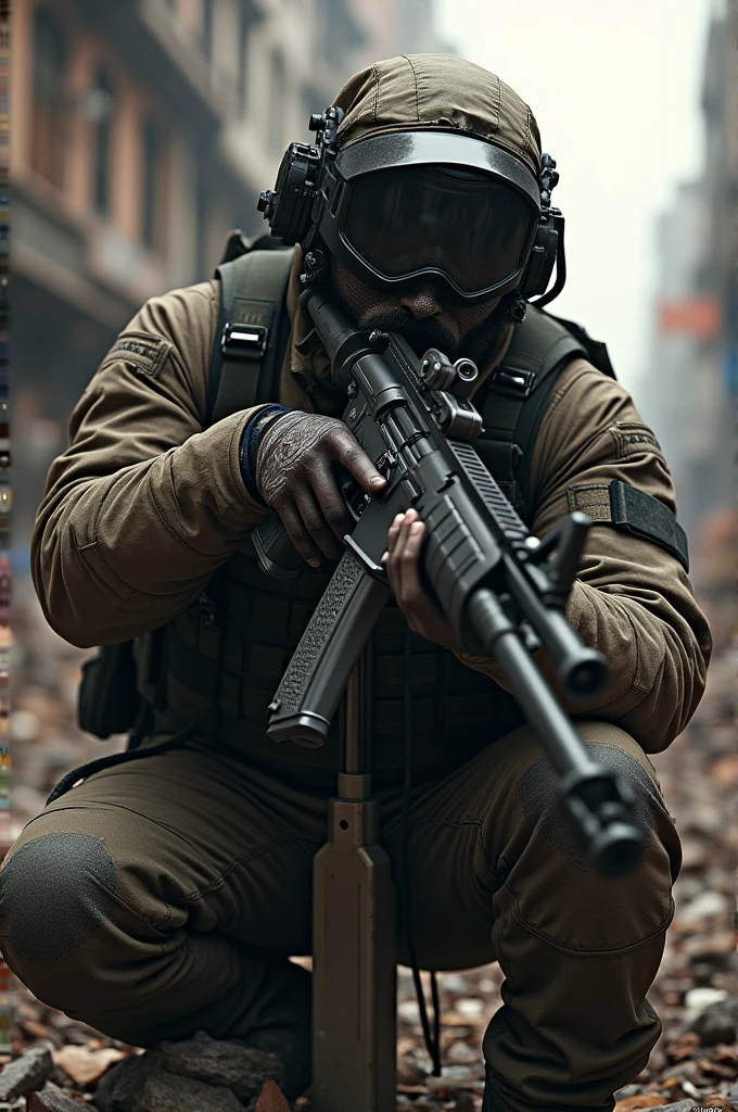 Soldado com um fuzil se agacha para olhar alguma coisa, fotografia militar, fotografia de combate, franco-atirador, Fotografia de Guerra Moderna, um soldado apontando uma arma, special forces security, soldado robusto, french special ops, Militarista, fotografia de armas de fogo, tiro interessante, Militarista!!!, tiro focado, armamento militar, tiro perfeito, fotografia de guerra, action photography