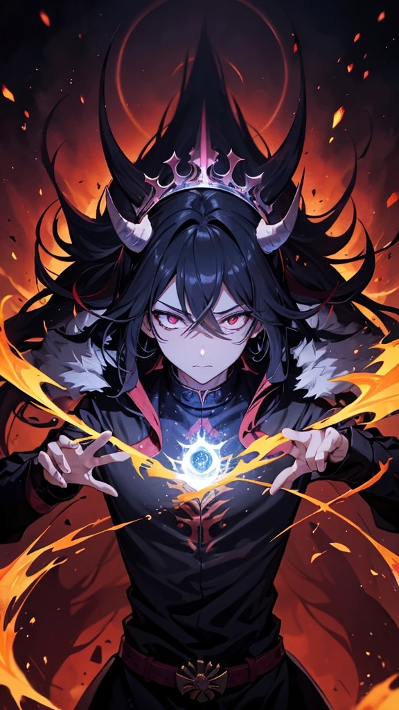 Dark Genie、devil、Overflowing Dark Magic、Body morphology、That's horrible、Black Background、disaster々Dark Space、Dark Vortex