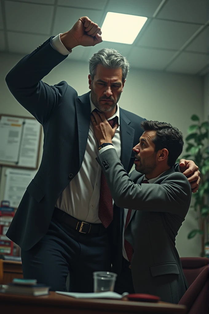 a picture of Joule vs Mayer in a fight