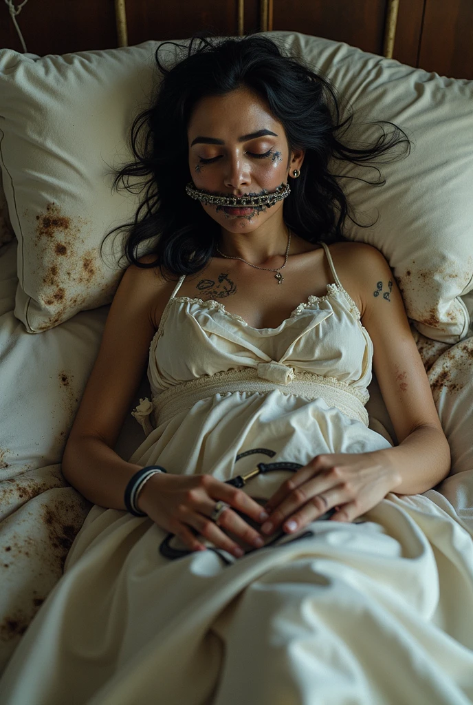 moody instgram photo, woman wearing <lora:akatsuki-outfit:1.2> akatsuki outfit, <lora:blood:0.5>, sitting in an icy tundra, cool lighting, <lora:å·è°_Cool tones:0.5> 1 atmospheric, dof, 24mm, on focus, spotlight, rim light, in the dark, dimly lit, low key, deep shadow,fogs, closed eyes, soft black hair, pale skin, snowing, snowflakes, wet, r/nsfwcosplay, reddit, best quality, best aesthetic, <lora:cumfacial55_v2:0.6> cumfacial55, cum on face, cumshot, cum, cumfacial, facial