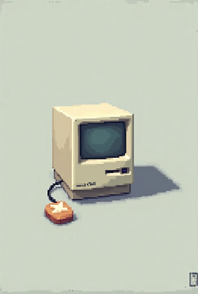 Main Idea: A Pixel style Icon or abstract icon representing Macintosh and Vintage style, without focusing on specific Numbers.