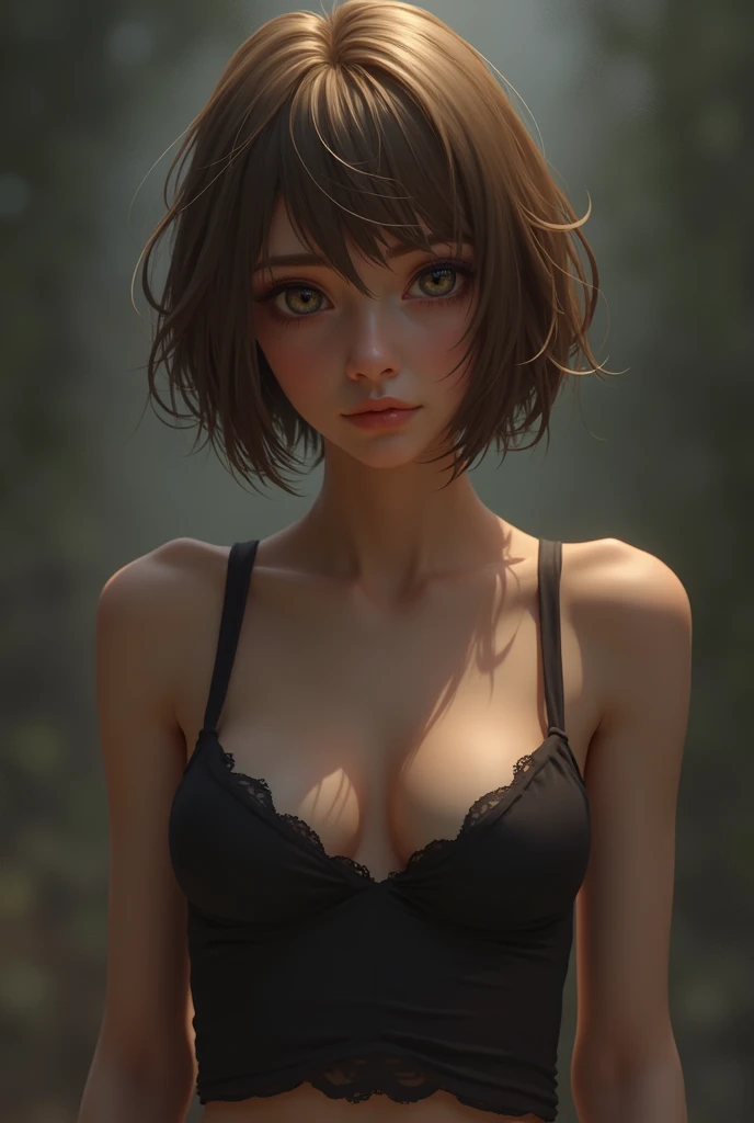 a beautiful girl with short red hair in a bob cut, green eyes, a pretty round face, detailed facial features, wearing a white dress, standing in a lush green garden, the sunlight filtering through the trees, (best quality,4k,8k,highres,masterpiece:1.2),ultra-detailed,(realistic,photorealistic,photo-realistic:1.37),vibrant colors,cinematic lighting,highly detailed portrait