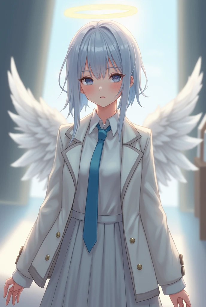 (masterpiece, best quality:1.2), <lyco:touhou_kishin-10:1.0>, cowboy shot, solo, 1girl, kishin sagume, expressionless, closed mouth, looking at viewer, braid, jacket, long sleeves, purple dress, bowtie, jewelry, brooch, single wing, feathered wings