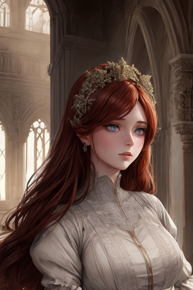 portrait Hermione wearing a beautiful red,cinematic, ultra-detailed, 16k resolution):