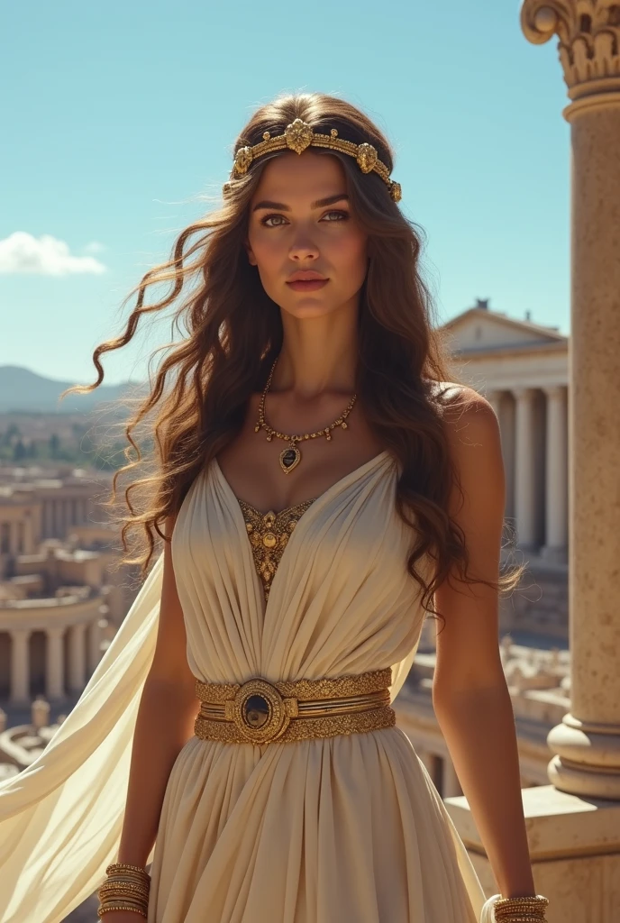 ( perfect anatomy ) Majestic ancient Greek city architecture,Divine meticulously carved textured colonnade greek mythology statue ancient city building with elegant ornate greek goddess in front(full white) Statue artist professional master work
,Ultra-fine coating ,Serene atmosphere warm golden tones golden light delicate light and shadow greek sunset glory appearance, Extremely detailed descriptions of complex works with a large depth of field and cinematic treatment, Cinematic mood lighting creates dramatic effect Highly detailed structure digital art, high detail, High quality animation style