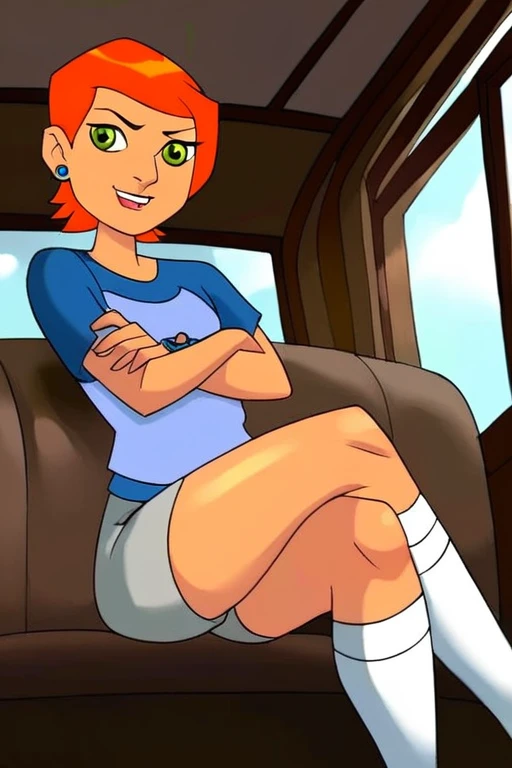 pape,green eyes,Brown hair, curvy hair, 1 woman, adult woman, adult body, 50 years old,earrings,bow,
Sitting, full body,
village,Sun Ray,happy, orange heels,
(insanely detailed, beautiful detailed face, masterpiece, Best quality), sexy, small breasts, tiny hips, skinny legs, skinny, nude body, on a bench, spread legs, panties , shy, wet body, Pussy, nipples, squatting, pissing, yellow piss, puss on bench