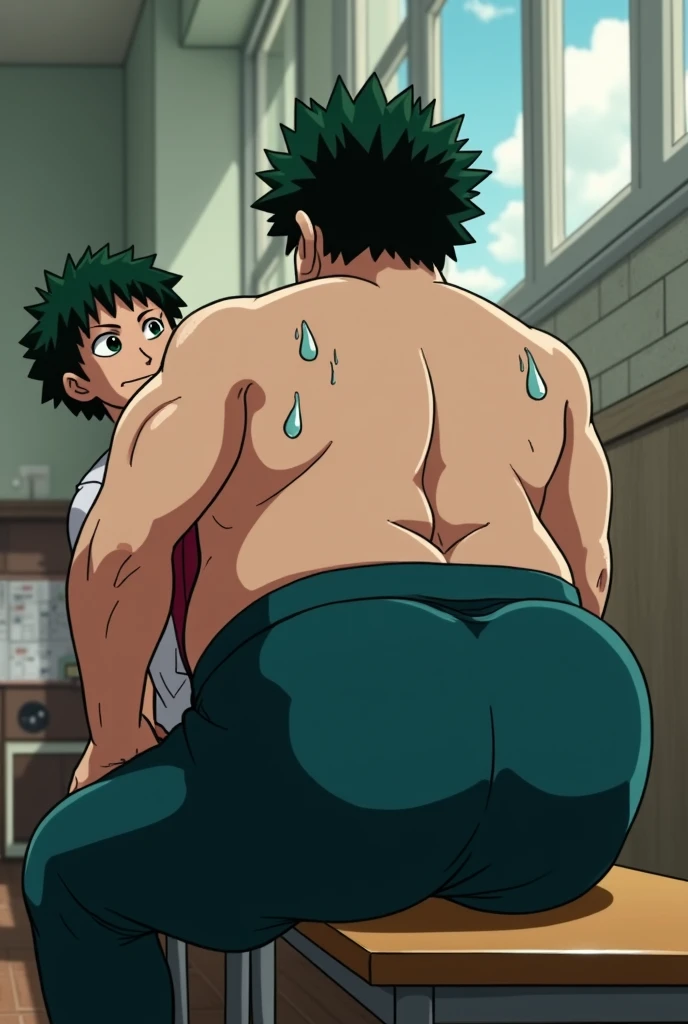 green haired man　Izuku Midoriya　Shota　cute　Gay　nude　見知らぬ40代のデブの男達とMore than one personで性行為をします　penis　semen　stickiness　In the dark locker room(dorsal position)　Anal Sex　Being raped　Pleasure　Close your eyes and cry　Excessive sweating　Intense ejaculation　Clear ergonomics　Being creampied　Blushing　orgasm　gang rape　High resolution　More than one person