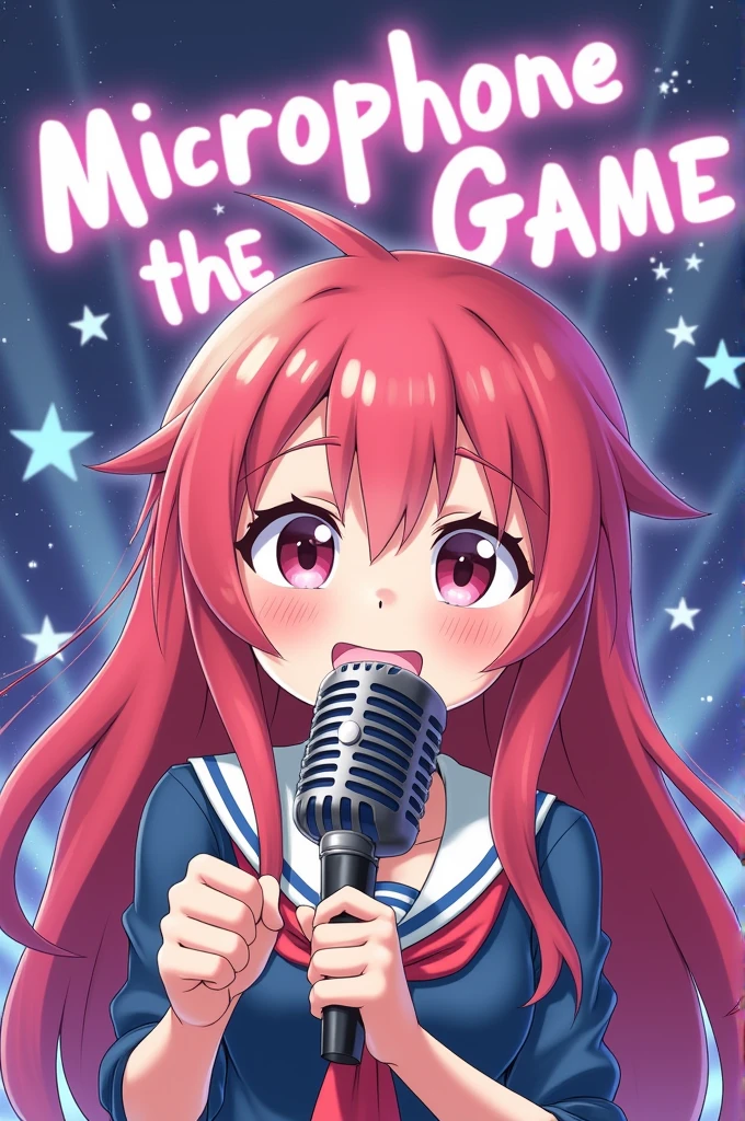 Microphone game is fun and cute，A little bit of arrogance，The middle text band has a hundred stars dream