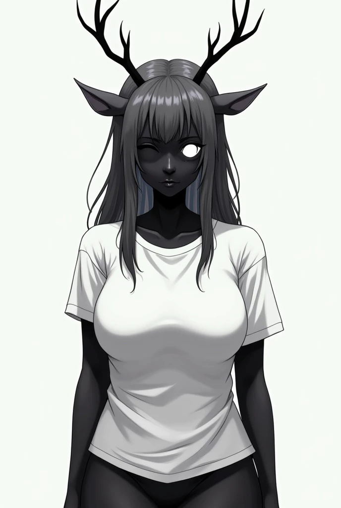 Surprise expression, 1boy, anthro, furry, black fur, fluffy fur, goat boy, femboy, black hair (yellow highlights), black sclera, white eyes, long hair, Messy hair, (19 years), thicc thighs, solo, (hotel lobby background), nervous, shy, light blue long sleeve shirt (oversize shirt), standing, (covering crotch), (stretched clothing), see-through clothes, (embarrassed), looking at the viewer, (soft shading), score_9, score_8_up, score_7_up, score_6_up, score_5_up, score_4_up