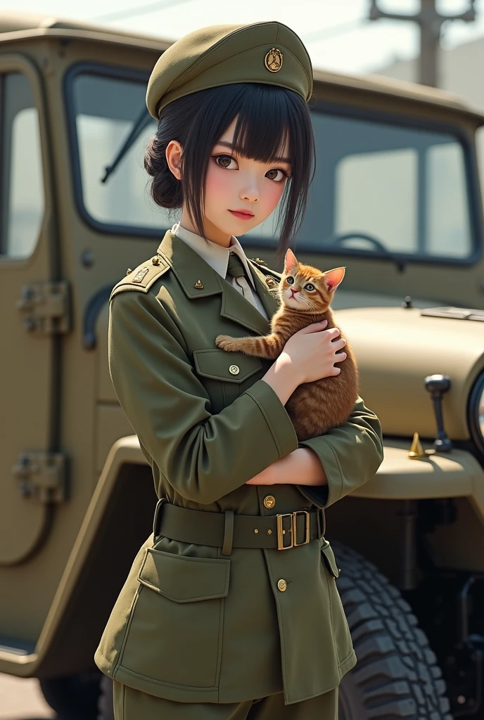 Camouflage, border guard, cat