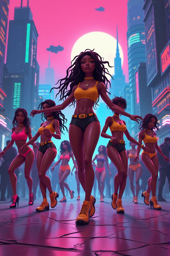 sexy afro woman, beautiful black woman, beautiful digital artwork, 3 d render character art 8 k, afro futuristic, afro futurism, cyberpunk art ultrarealistic 8k, trending on artstation 4k