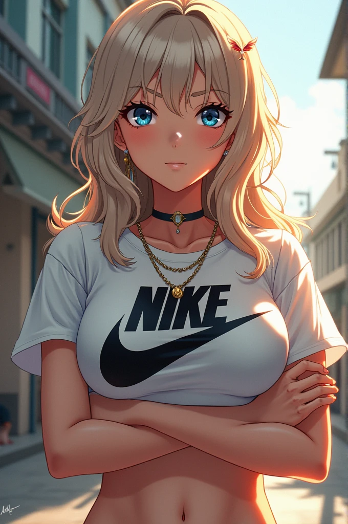 Ino Yamanaka, muito sensual, com roupas de funkeira Lacoste, Oakley Juliet, brasileira, na cidade do rio de janeiro, Brasil, dancing funk, rebolando, bunda grande, pernas grossas, usando um short jeans extremamente curto, showing a piece of ass, Micro Short Curto, usando uma mini blusa, umbigo com pirsing, sneakers Nike, cabelo comprido, caixa de som JBL no fundo, favela no fundo, periferia no fundo, corpo inteiro, muito realista, extremamente Realista, extremamente sexy, 8k, 8k extremamente detalhado), (um extremamente delicado e bonito), (obra-prima), (melhor qualidade: 1.0), (ultra highres:1.0)