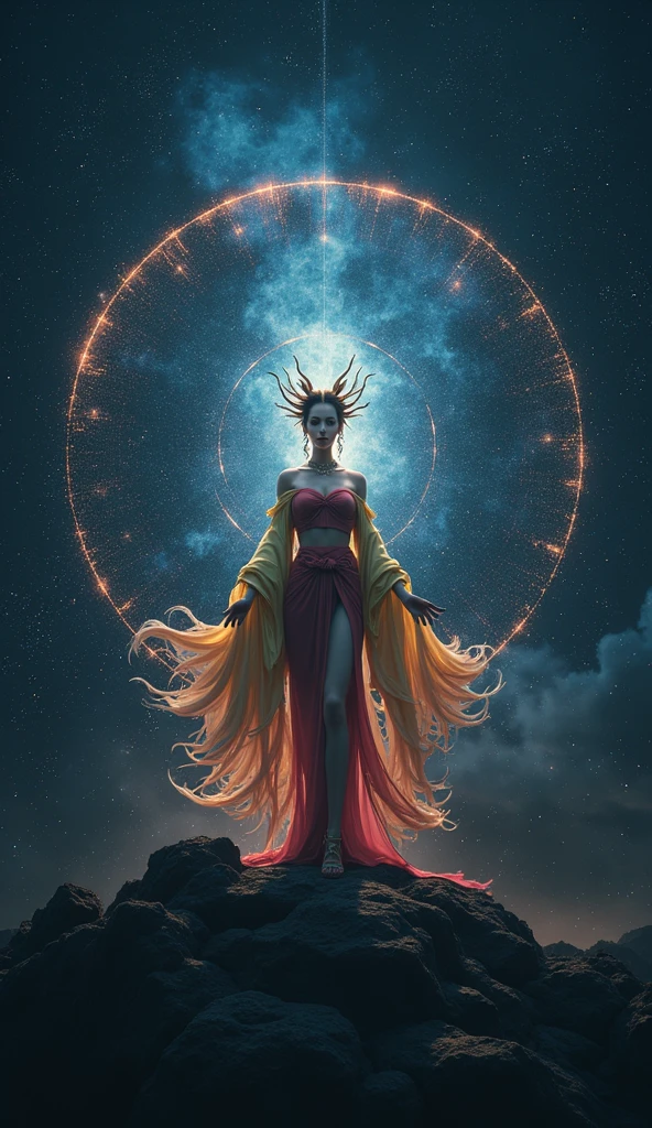 (masterpiece, best quality, hires), solo, sky, outdoors, floating, underworld, <lora:Angelarium:1>, giant, cosmic horror, beheaded angel