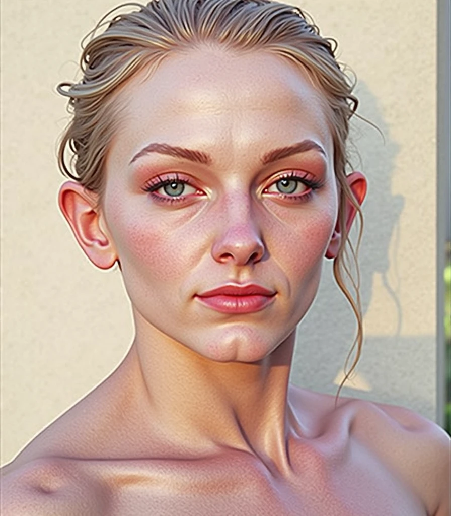 good hand,4k, high-res, masterpiece, best quality, head:1.3,((Hasselblad photography)), (Blond Model), finely detailed skin, sharp focus, (cinematic lighting), collarbone, morning, soft lighting, dynamic angle, [:(detailed face:1.2):0.2], armpit crease, red clothes, slender, small breasts,