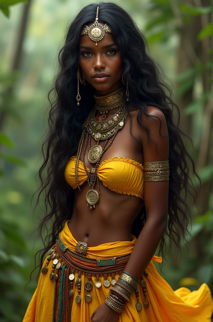 antique analog vintage, black tribal goddess, African tribal clothing: 1.2, high skirt, cleavage, bare breasts,, black-skinned woman, having sex with ebony 1 male, ebony, rich African woman, golden tribal headdress, gold rings, necklace heavy gold, heavy gold bracelets, long black hair, large sagging breasts, puffy nipples, full lips, wide open eyes, cowgirl, tribal palace, flowers, fruits, raw, photo, realistic, cinematic, intricate details, expressive,, stained vignette, highly detailed found footage, desaturated faded film, film skratches and dust, Photo color, Photo lighting, cinematic angle composition, 50mm
