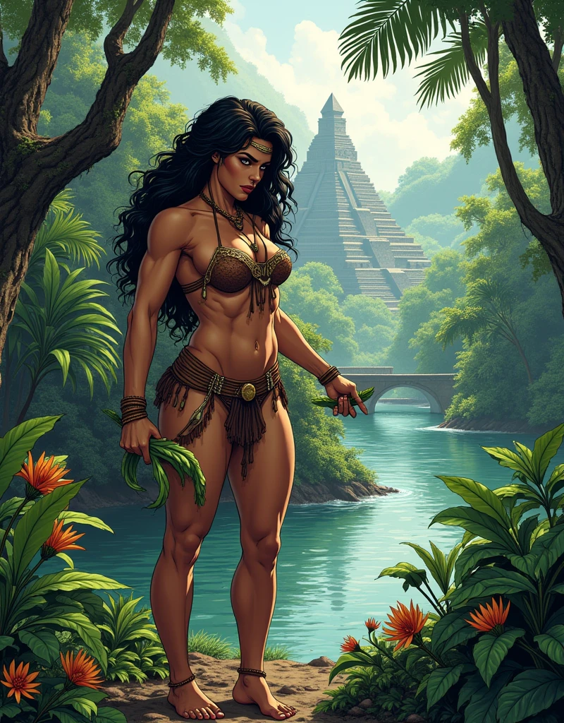 ((((naked, big breasts, nude, sexy, NSFW, vagina, pussy)))), comic, storyboard, anna bruletova, manga storyboard, comic storyboard, (highres:1.2),ultra-detailed,realistic,photorealistic:1.37,Lara Croft Tomb Raider,braided ponytail,solo,1girl,hands at sides, Panel 1: Lara Croft explores an ancient tomb, flashlight in hand. She spots a glowing artifact on a pedestal.
Panel 2: Lara reaches out to examine the artifact curiously.
Panel 3: As Lara touches the artifact, a sudden energy pulses through it, causing her to recoil in surprise.
Panel 4: Dark veins start to spread across Lara’s skin as she looks on in horror.
Panel 5: Lara collapses to the ground, writhing in pain as the venom takes hold of her body.
Panel 6: The comic ends with a close-up of Lara’s face, her eyes now glowing an eerie green, hinting at the transformation to come.