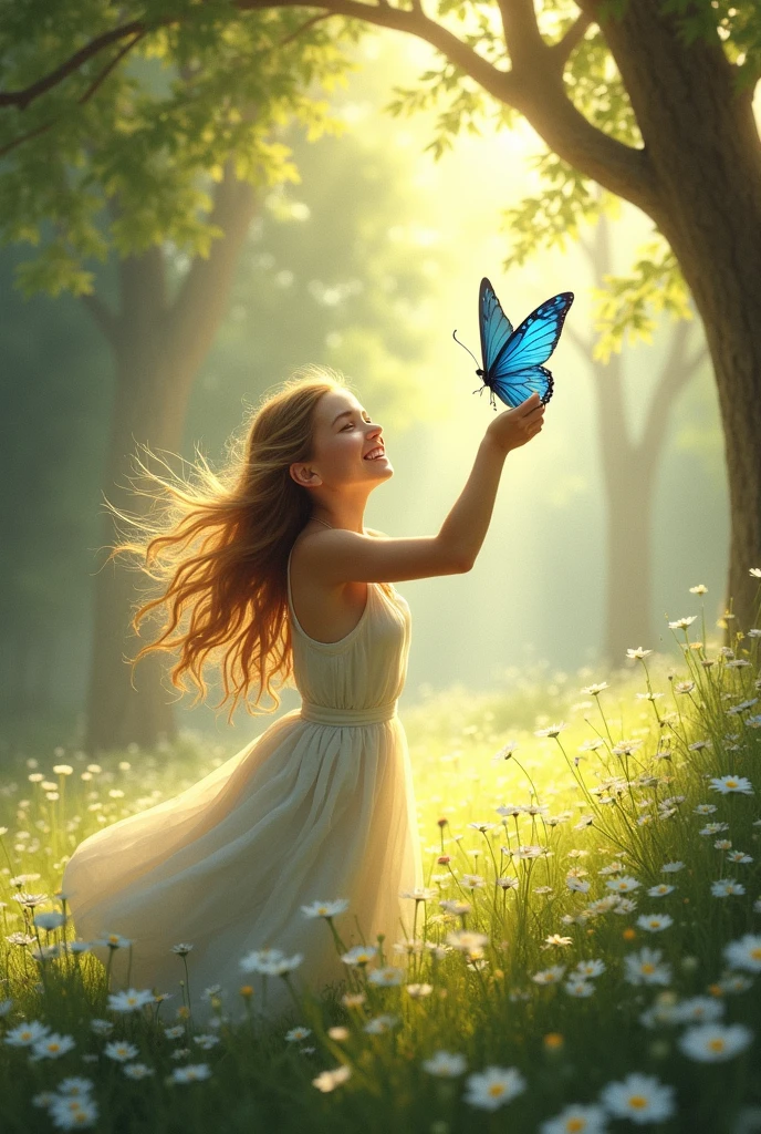 master part, best quality, (Muito detalhado CG unidade 8k papel de parede) (best quality), (best illustration), (Melhores Sombras) Natureza&#39, mar azul,Delicate Leaves Petals of Various Colors Falling in the Air Light Tracking, super detalhado --v6