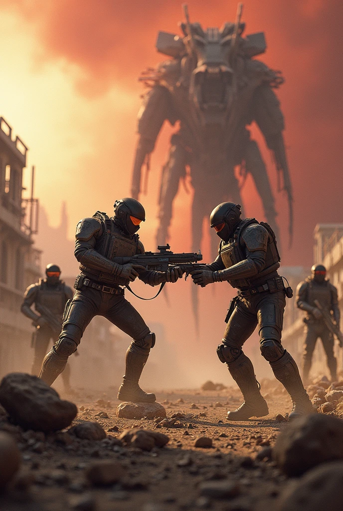 photo of (TwinRealms:1), epic composition, cinematic lighting, Incredible Heroic Soldiers of the (PromptHeist:1)