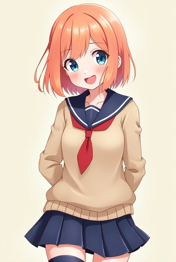 Sayori, The *Doki Doki Literature Club*, she is a happy and outgoing